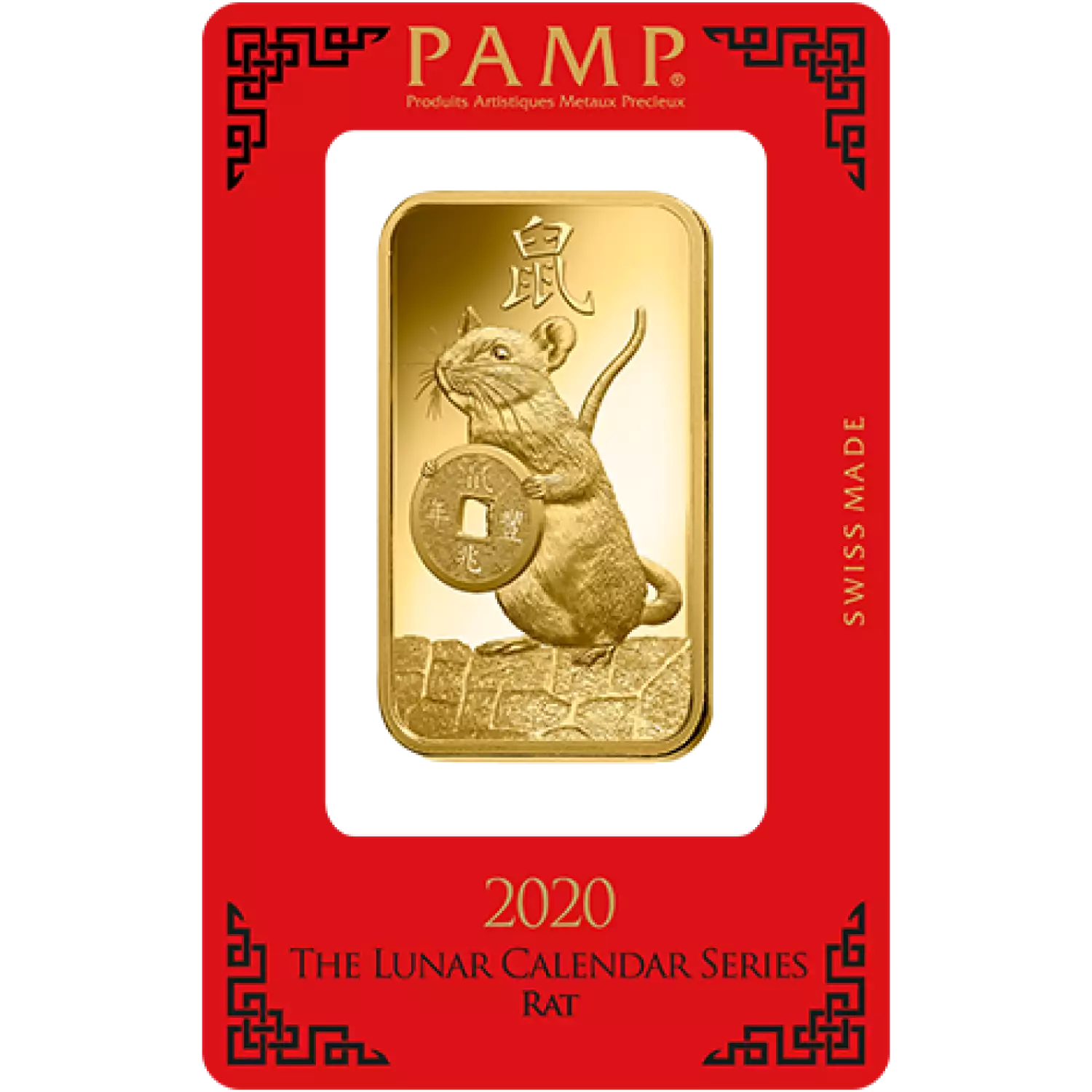 100g PAMP Gold Bar - Lunar Rat (2)