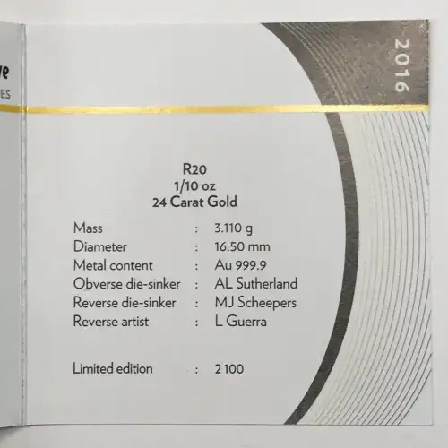 1/10 oz Gold (generic) (5)