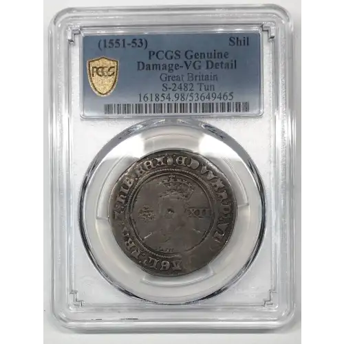 1551-53 Tun Privy Great Britain Silver Shilling PCGS VG Details (2)