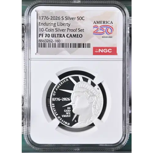1776-2026 S Enduring Liberty 10-Coin Silver Proof Set ULTRA CAMEO (2)