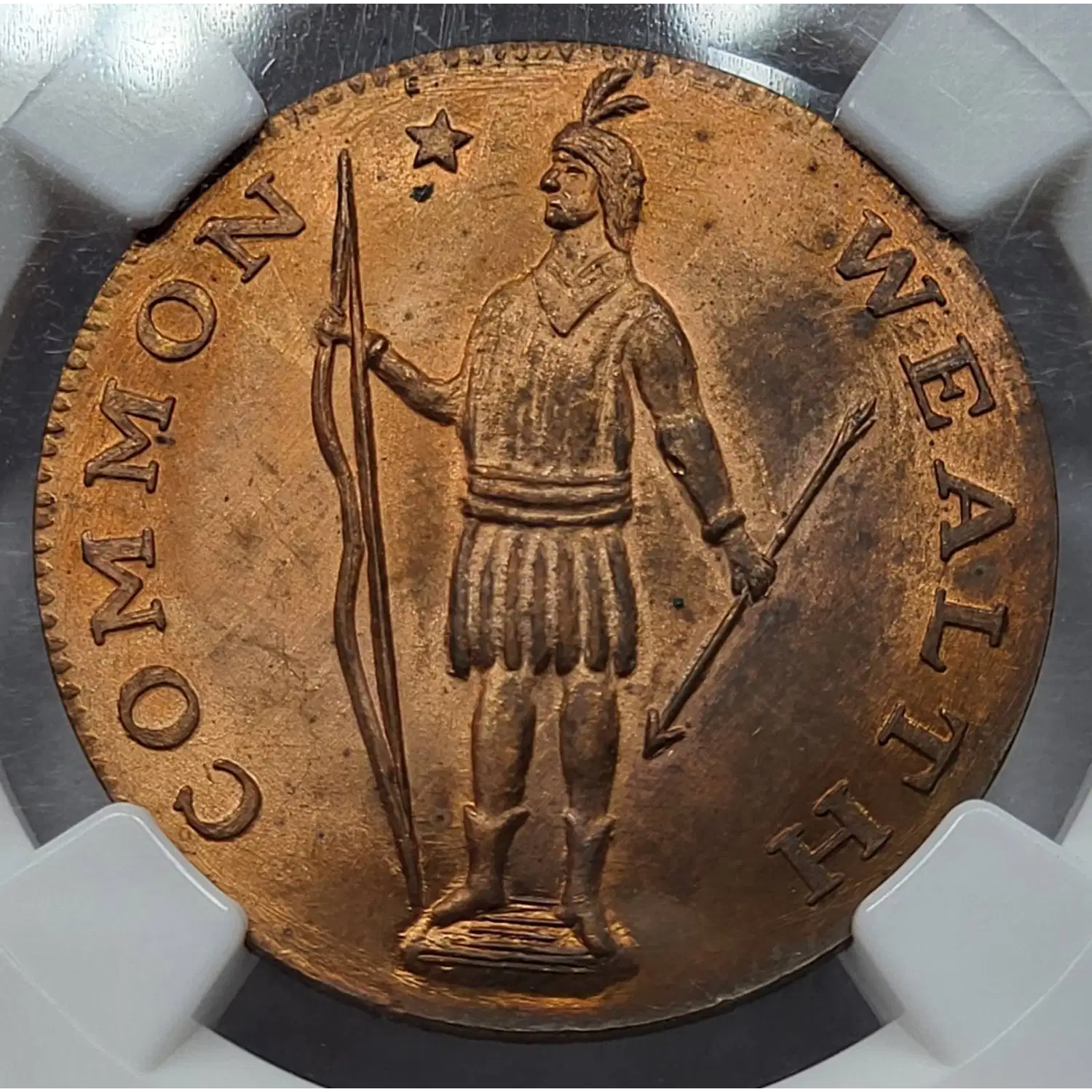 1788 Dated Post Colonial Restrike Massachusetts Evans Copy 1c NGC MS-63 ...