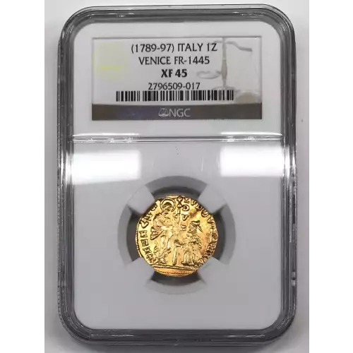 1789-97) ITALIAN STATES Gold ZECCHINO NGC XF-45 VENICE LUDOVICO