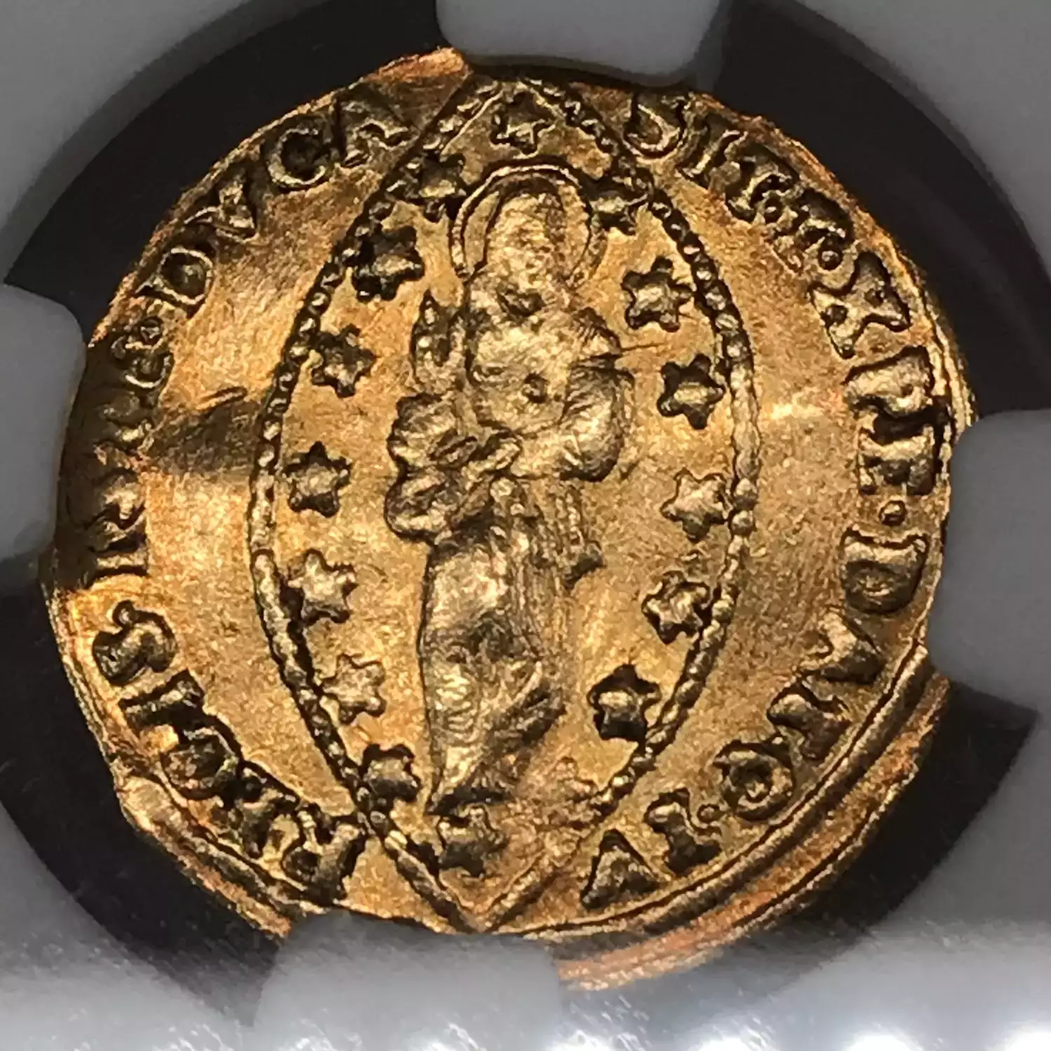 1789-97) ITALIAN STATES Gold ZECCHINO NGC XF-45 VENICE LUDOVICO