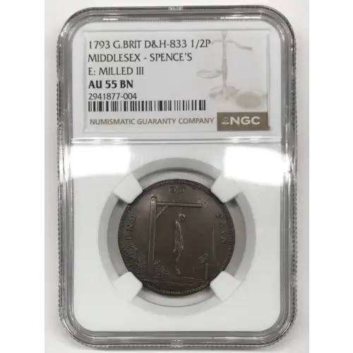 1793 G.BRIT MIDDLESEX - SPENCE'S E: MILLED III BN (3)