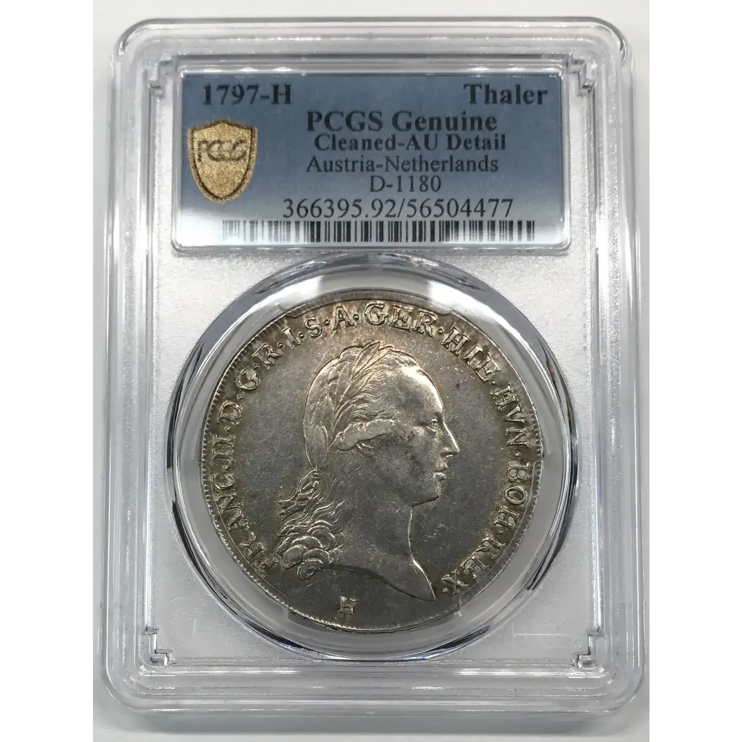 1797-H AUSTRIAN NETHERLANDS Silver KRONENTHALER PCGS Genuine - AU
