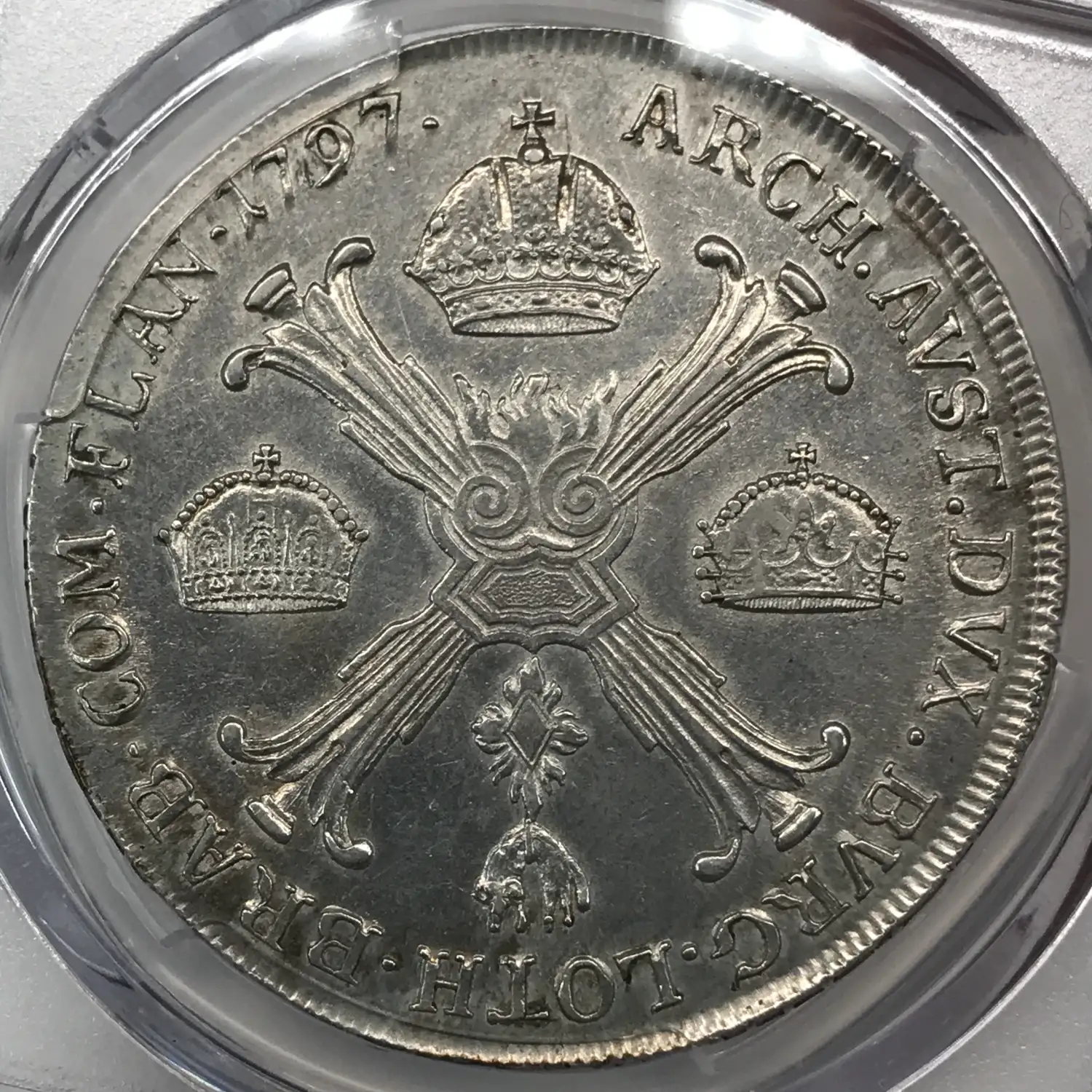 1797-H AUSTRIAN NETHERLANDS Silver KRONENTHALER PCGS Genuine - AU