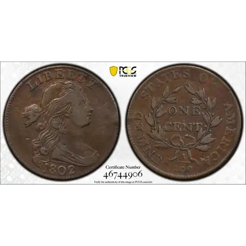 1802 1C S-231, No Stems, BN