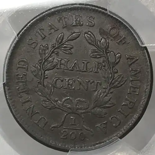 1805 1/2C No Stems, BN