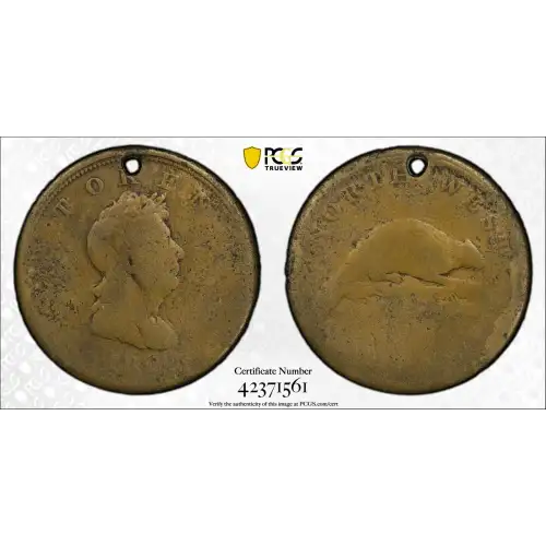 1820 Token North West Company, Brass