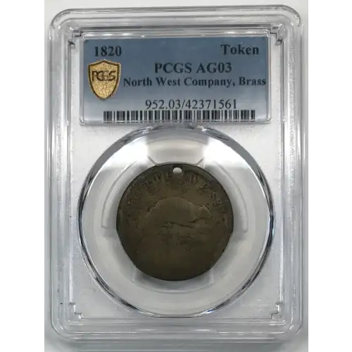 1820 Token North West Company, Brass (2)