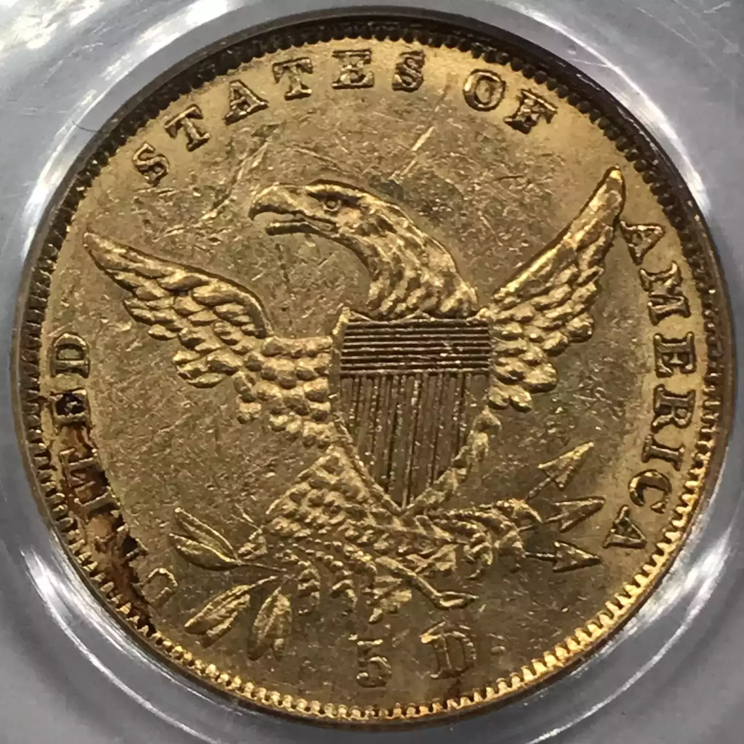 1836 $5 Gold Classic Head Half Eagle PCGS AU-50 - Old Pueblo 1836 $5 Gold Classic Head Half Eagle PCGS AU-50 - Old Pueblo