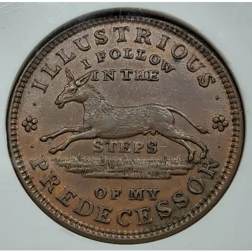 1837 Hard Times Tokens Executive Experiment Copper ANACS AU-55 HT-33 Old Soapbox Holder (4)