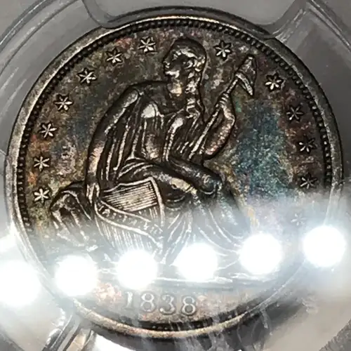 1838 10C DDR, F-101a, FS-801 No Drapery, Small Stars