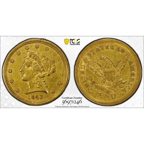 1843-D $2.50 Small D