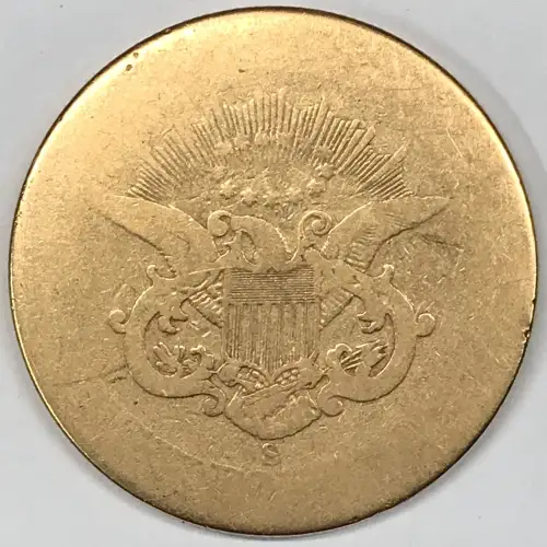 1855 S Liberty Head $20 Gold Double Eagle