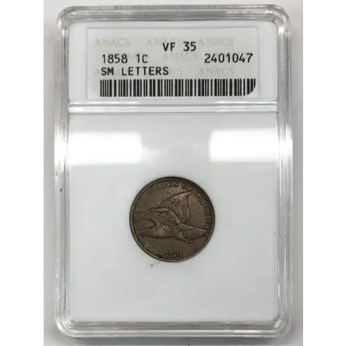 1858 P Flying Eagle Cent ANACS VF-35 Small Letters (2)