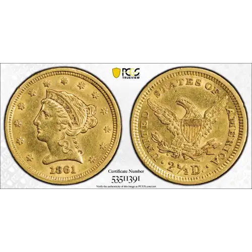1861 $2.50 New Reverse