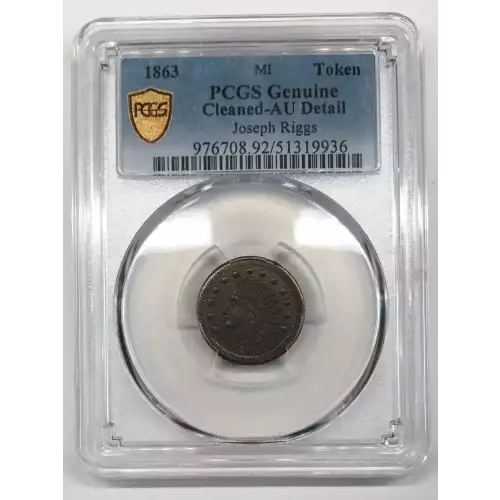 1863 Token F-225BI-1a Copper RE Joseph Riggs MI, BN (2)