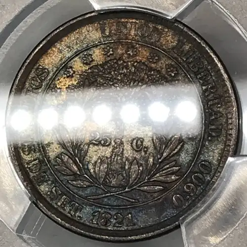 1871 Honduras Silver 25 Centavos PCGS XF-45 (3)