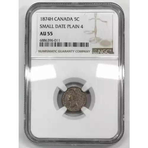 1874H SMALL DATE PLAIN 4 