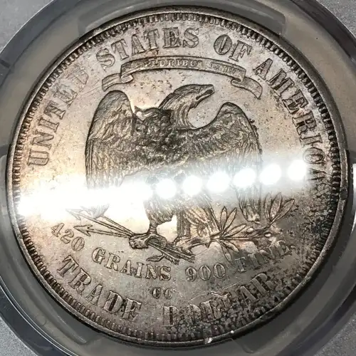 1875-CC T$1 TDV-10, Type I/II, Chopmarked (5)
