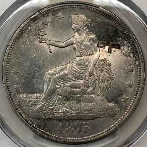 1875-CC T$1 TDV-10, Type I/II, Chopmarked (6)