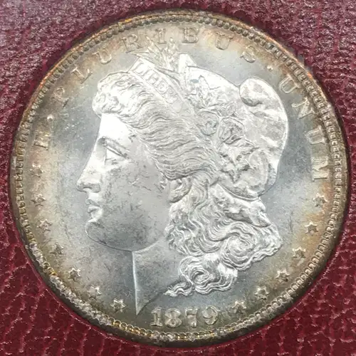 1879 S Morgan Silver Dollar Redfield Collection/Hoard Paramount Holder (4)