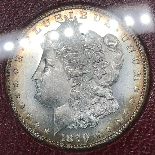 1879 S Morgan Silver Dollar Redfield Collection/Hoard Paramount Holder (3)