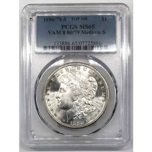 1880/79-S $1 VAM 8, Doubled 18-0 TOP 100