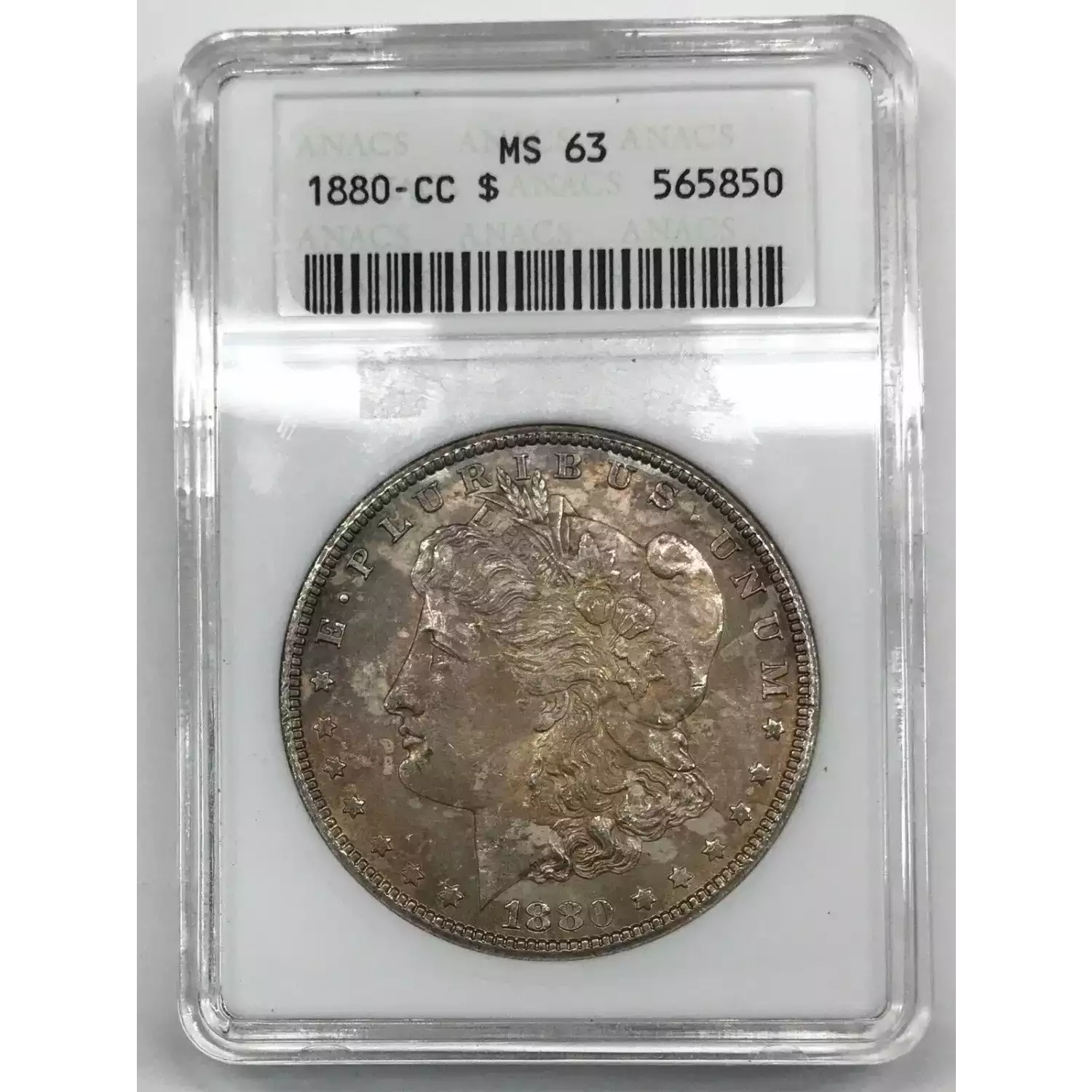 1880-CC Morgan Silver Dollar ANACS MS-63 - Old Pueblo Coin
