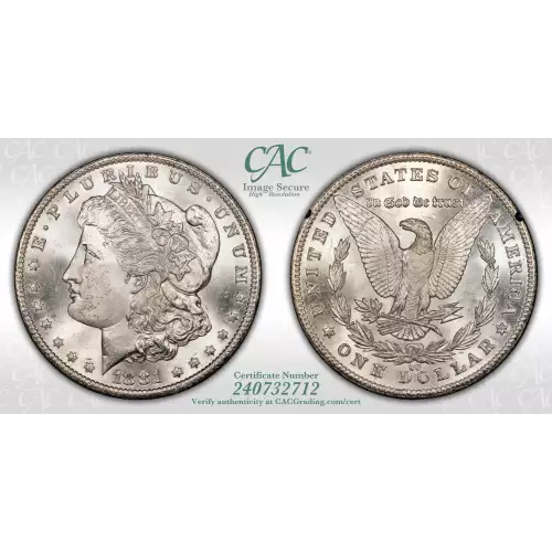 1881-CC GSA Treasure $1 VAM-2