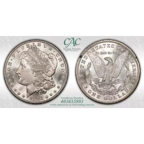 1881-CC GSA Treasure $1 VAM-2