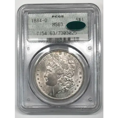 1884 O Morgan Silver Dollar PCGS MS-63 CAC Doily (2)