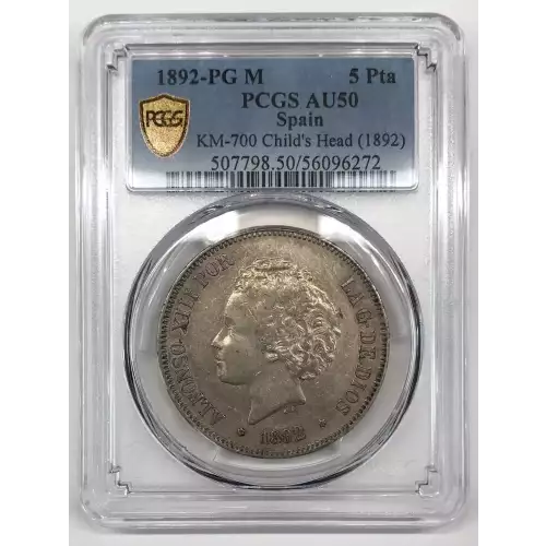 1892-PG M 5 Pta KM-700 Child's Head (1892) (2)