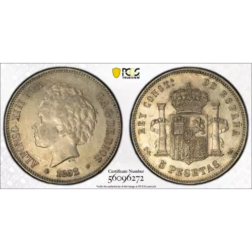 1892-PG M 5 Pta KM-700 Child's Head (1892)