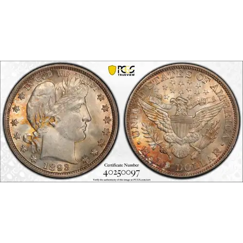 1893 P Barber Half Dollar PCGS MS-64+ Plus (2)