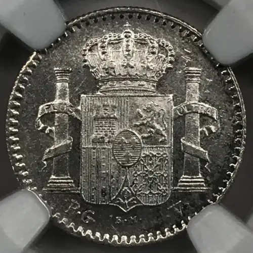 1896 PGV PUERTO RICO Silver 5 CENTAVOS NGC MS-61  (3)