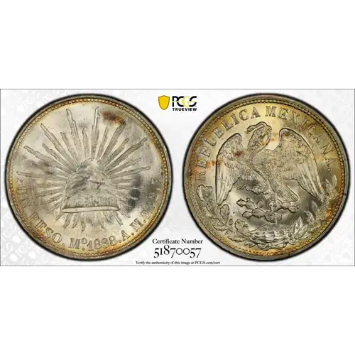 1898-Mo AM Peso Restrike KM-409.2
