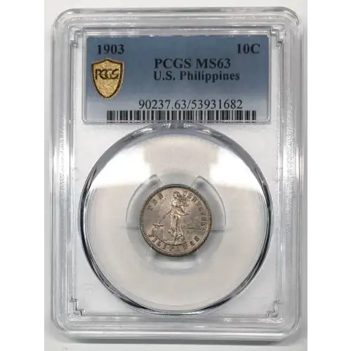 1903 US Philippines Silver 10 Centavos PCGS MS-63 (4)