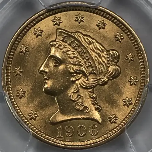 1906 P $2.50 Gold Liberty Head Quarter Eagle PCGS MS-62 (4)