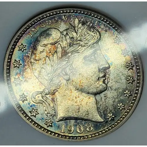 1908 O Barber Liberty Head Quarter ANACS MS-62 Soapbox Holder (4)