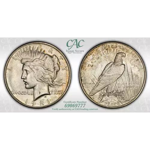 1921 Peace $1 High Relief