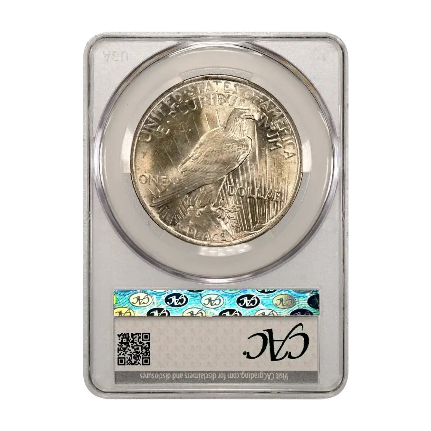 1922 Peace Silver Dollar CACG MS 64 CAC - Old Pueblo Coin