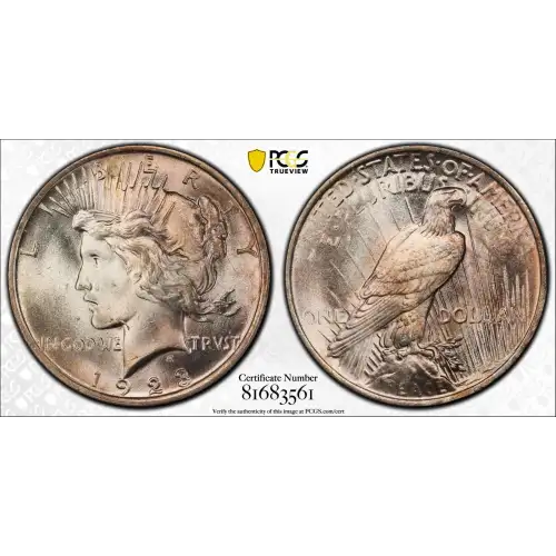 1923 $1 VAM 1A, Whisker Jaw TOP 50