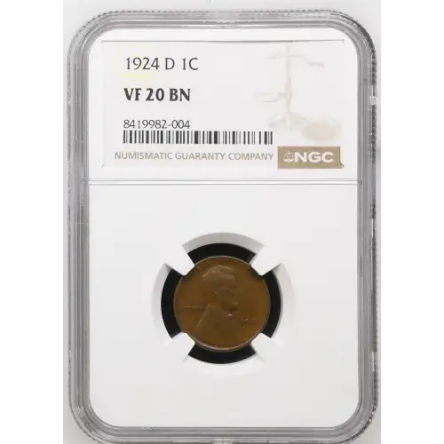 1924 D Lincoln Wheat Cent NGC VF-20 BN (2)