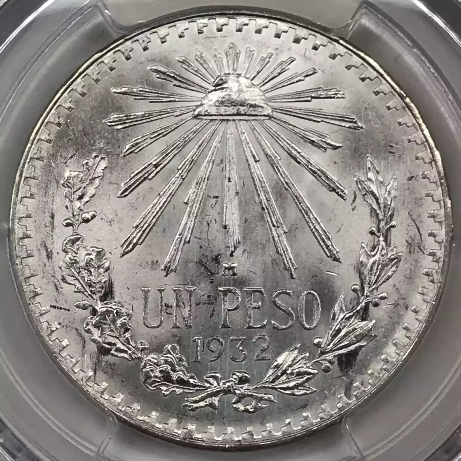 1932-M MEXICO Silver PESO PCGS MS-65 Open 9 KM-455 - Old Pueblo Coin