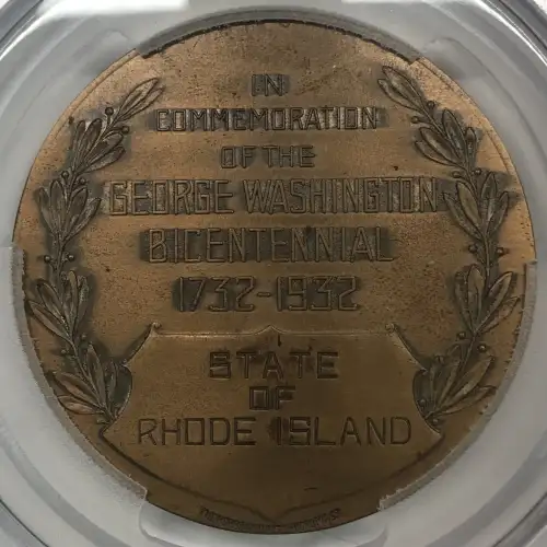 1932 Medal Baker-922, Brass, Rhode Island George Washington Bicentennial (4)