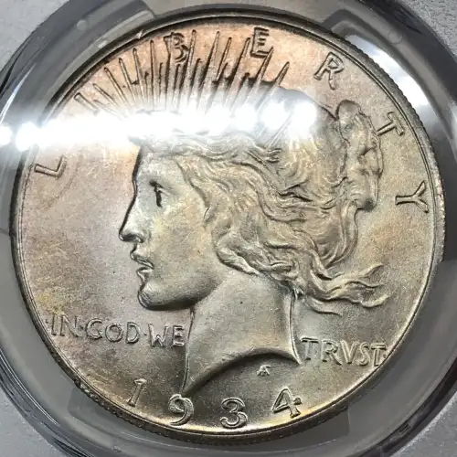 1934 S Peace Silver Dollar PCGS AU-58 CAC (4)