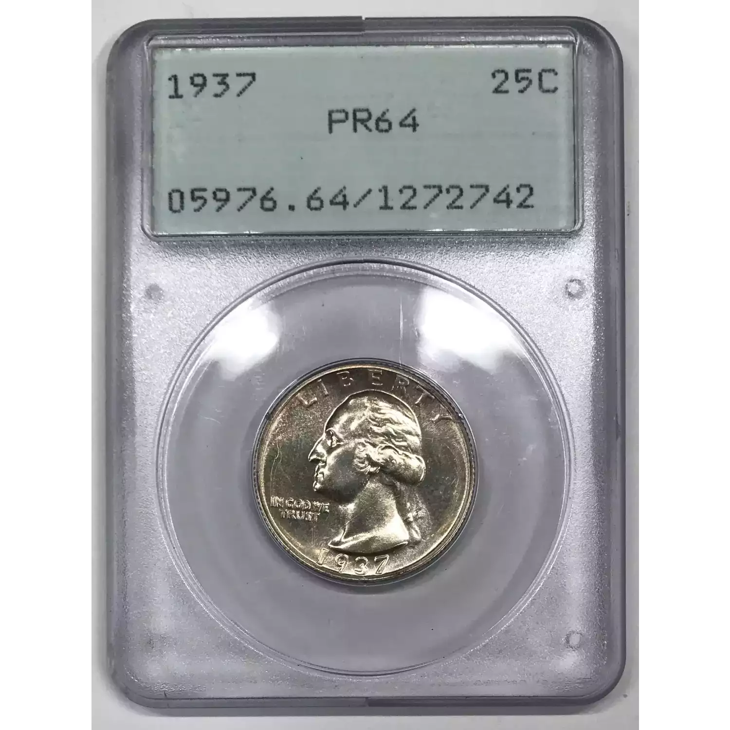 1937 Silver Washington Quarter PCGS PR64 Old Pueblo Coin