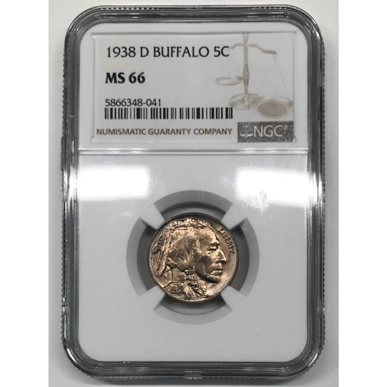 1938-D Buffalo Nickel NGC MS-66 - Old Pueblo Coin